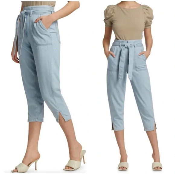 Adriano Goldschmied Paperbag Renn Cropped Jeans - Picture 1 of 14